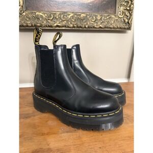 Dr Martens Unisex 2976 Quad Black leather Chelsea Boots M 7 W 8